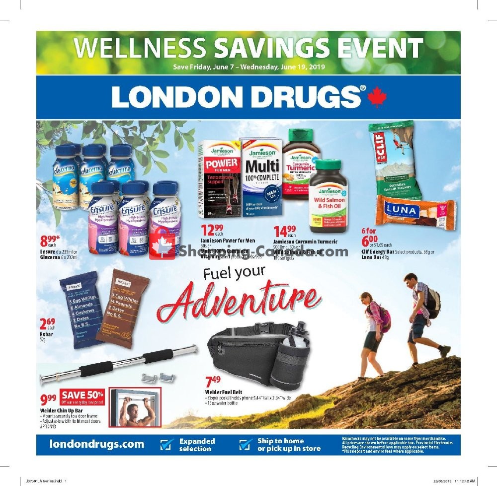 London Drugs Canada, flyer (Wellness Savings Event) June 7 June 19, 2019 Shopping Canada