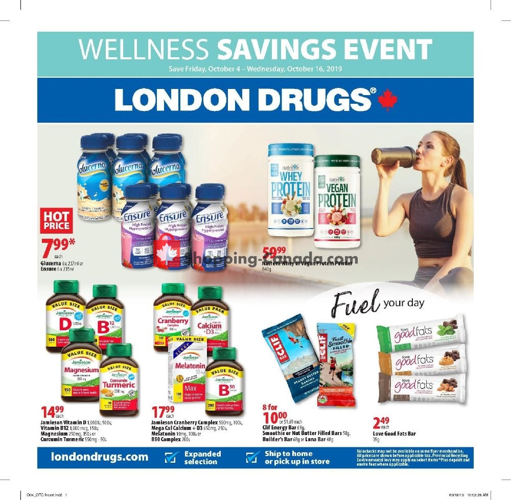 London Drugs flyer from Friday October 4, 2019 to Wednesday October 16, 2019 - page 1
