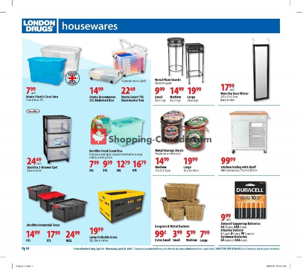 London Drugs flyer from Friday April 24, 2020 to Wednesday April 29, 2020 - page 10