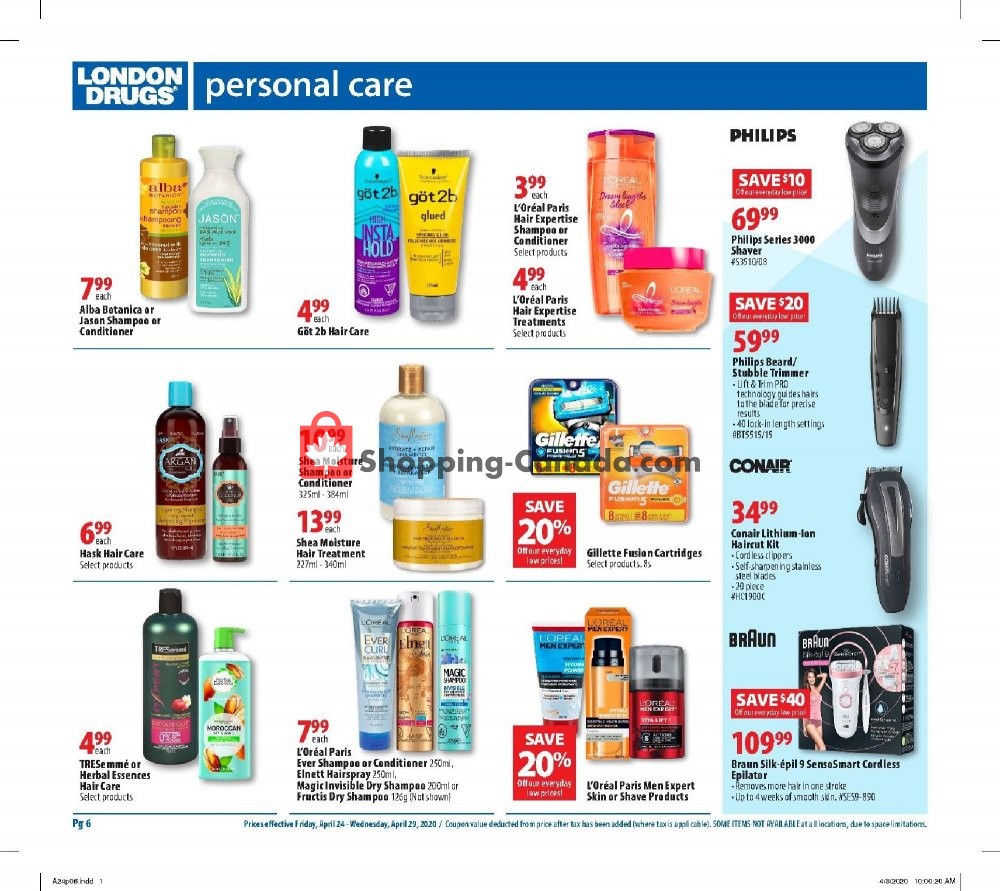 London Drugs flyer from Friday April 24, 2020 to Wednesday April 29, 2020 - page 6