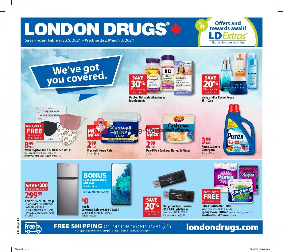 London Drugs flyer from Friday February 26, 2021 to Wednesday March 3, 2021 - page 1