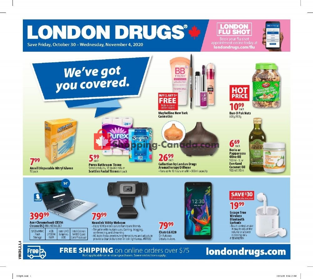 London Drugs Canada, flyer (We've Got You Covered) October 30