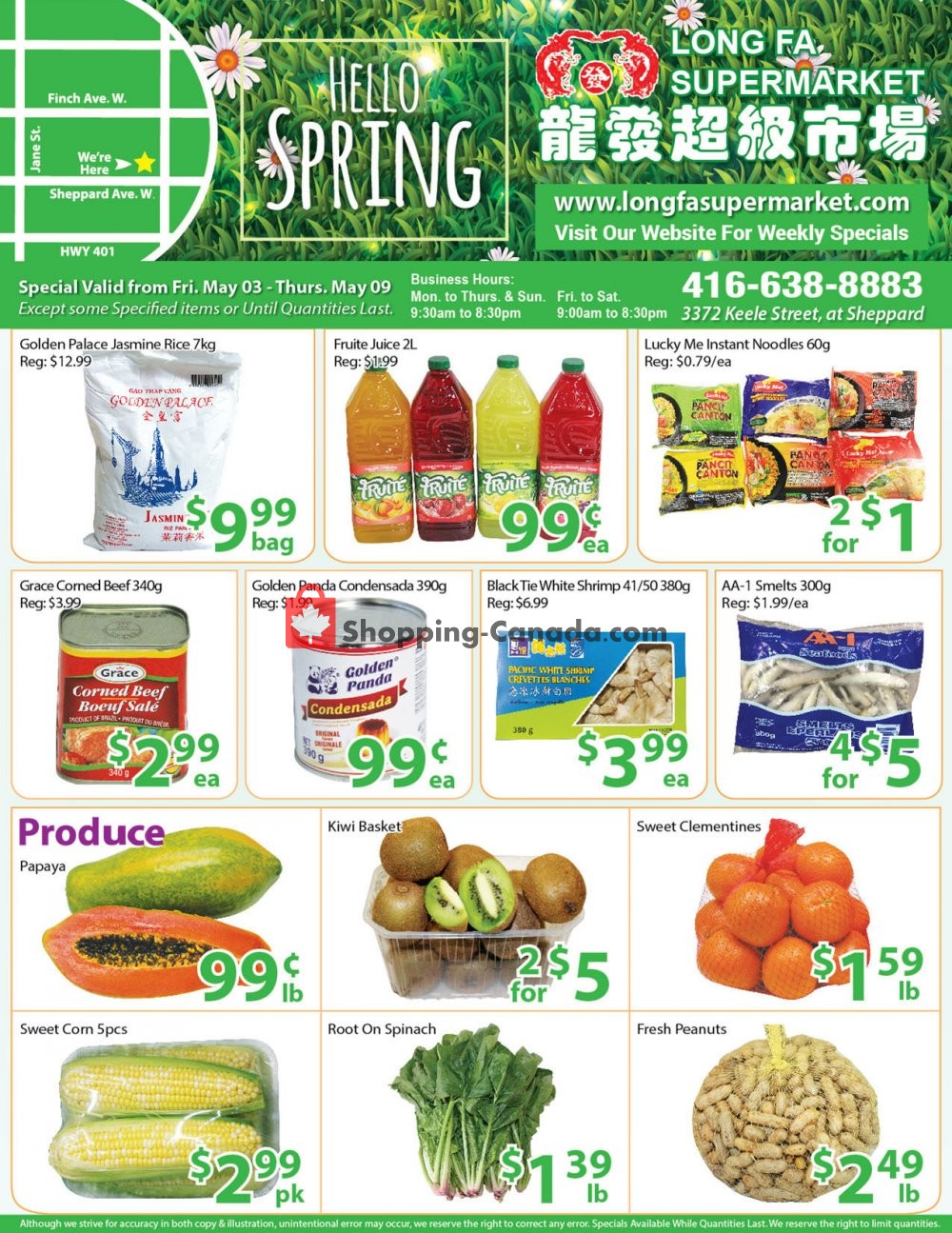 Long Fa Supermarket flyer from Friday May 3, 2019 to Thursday May 9, 2019 - page 1