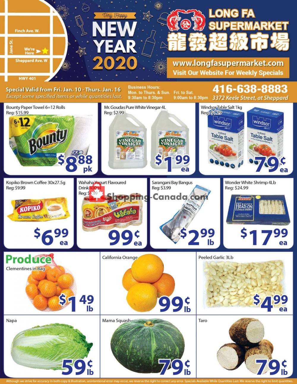 Long Fa Supermarket flyer from Friday January 10, 2020 to Thursday January 16, 2020 - page 1