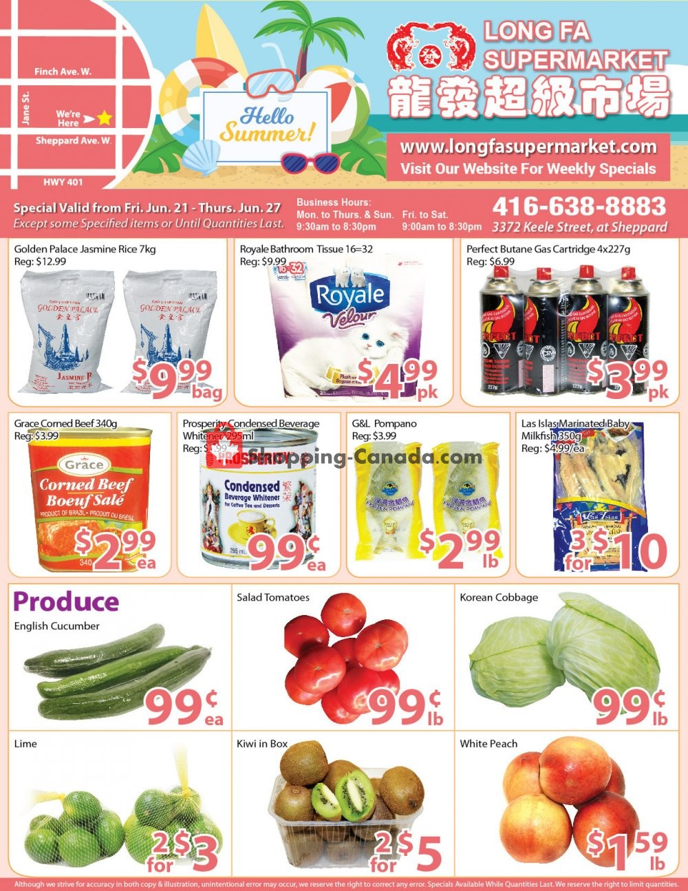 Long Fa Supermarket flyer from Friday June 21, 2019 to Thursday June 27, 2019 - page 1