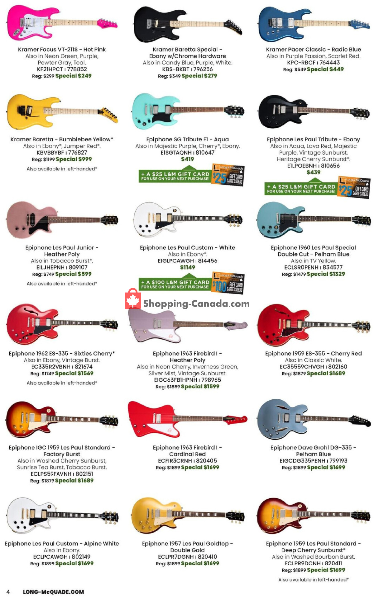 Long & McQuade flyer from Friday May 29, 2026 to Tuesday June 30, 2026 - page 4