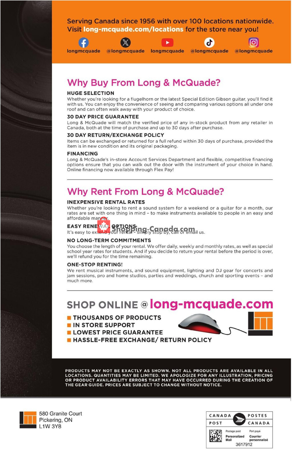 Long & McQuade flyer from Wednesday October 1, 2025 to Friday July 31, 2026 - page 196