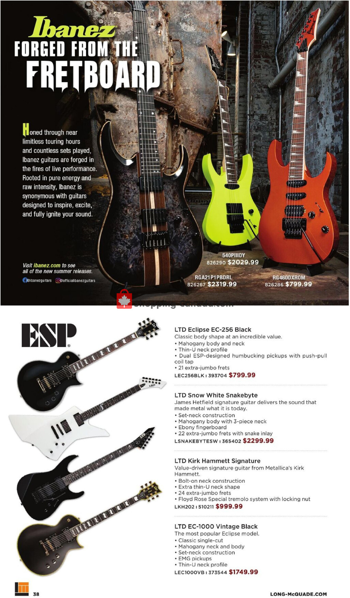 Long & McQuade flyer from Wednesday October 1, 2025 to Friday July 31, 2026 - page 38