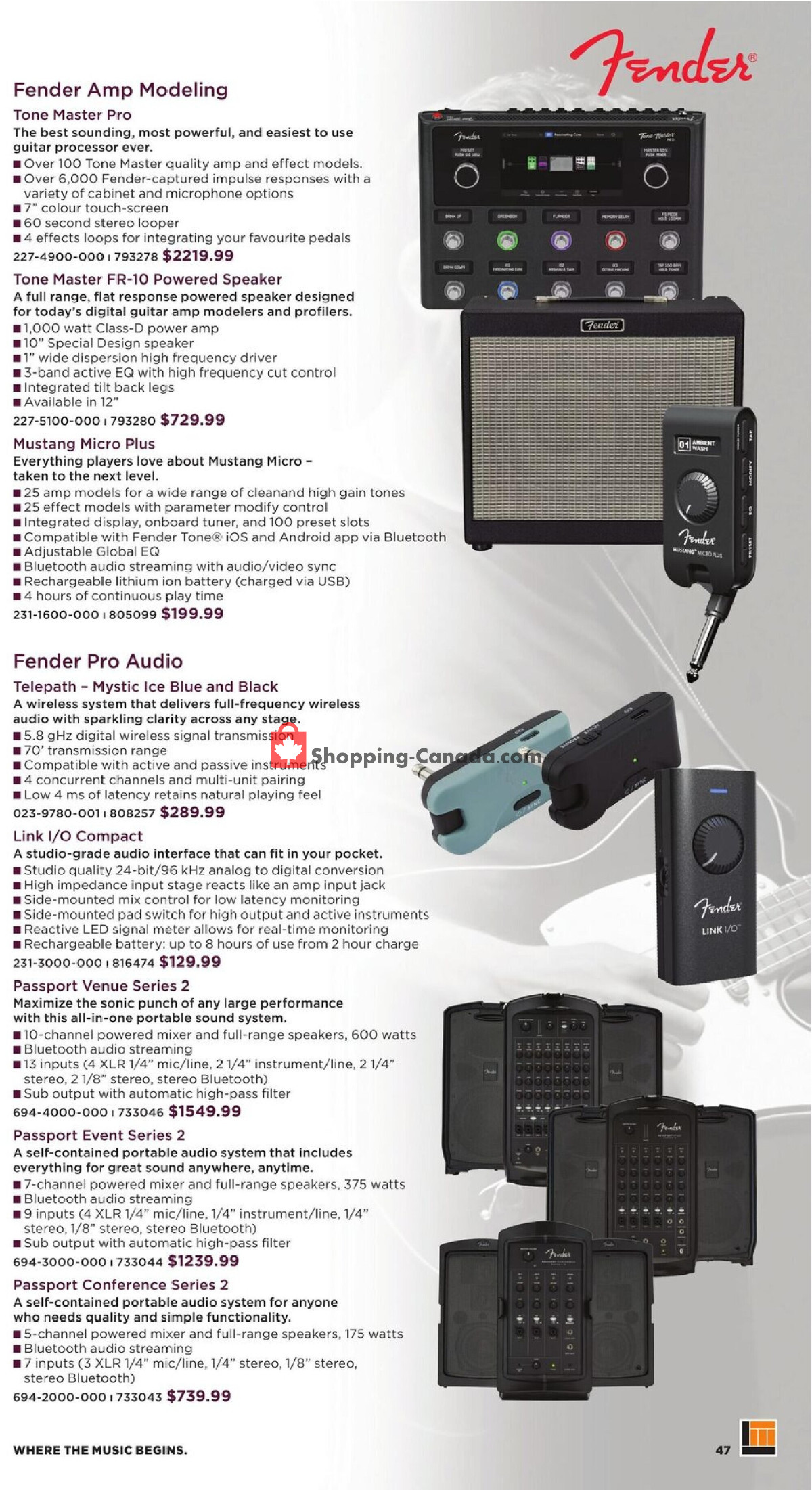 Long & McQuade flyer from Wednesday October 1, 2025 to Friday July 31, 2026 - page 47