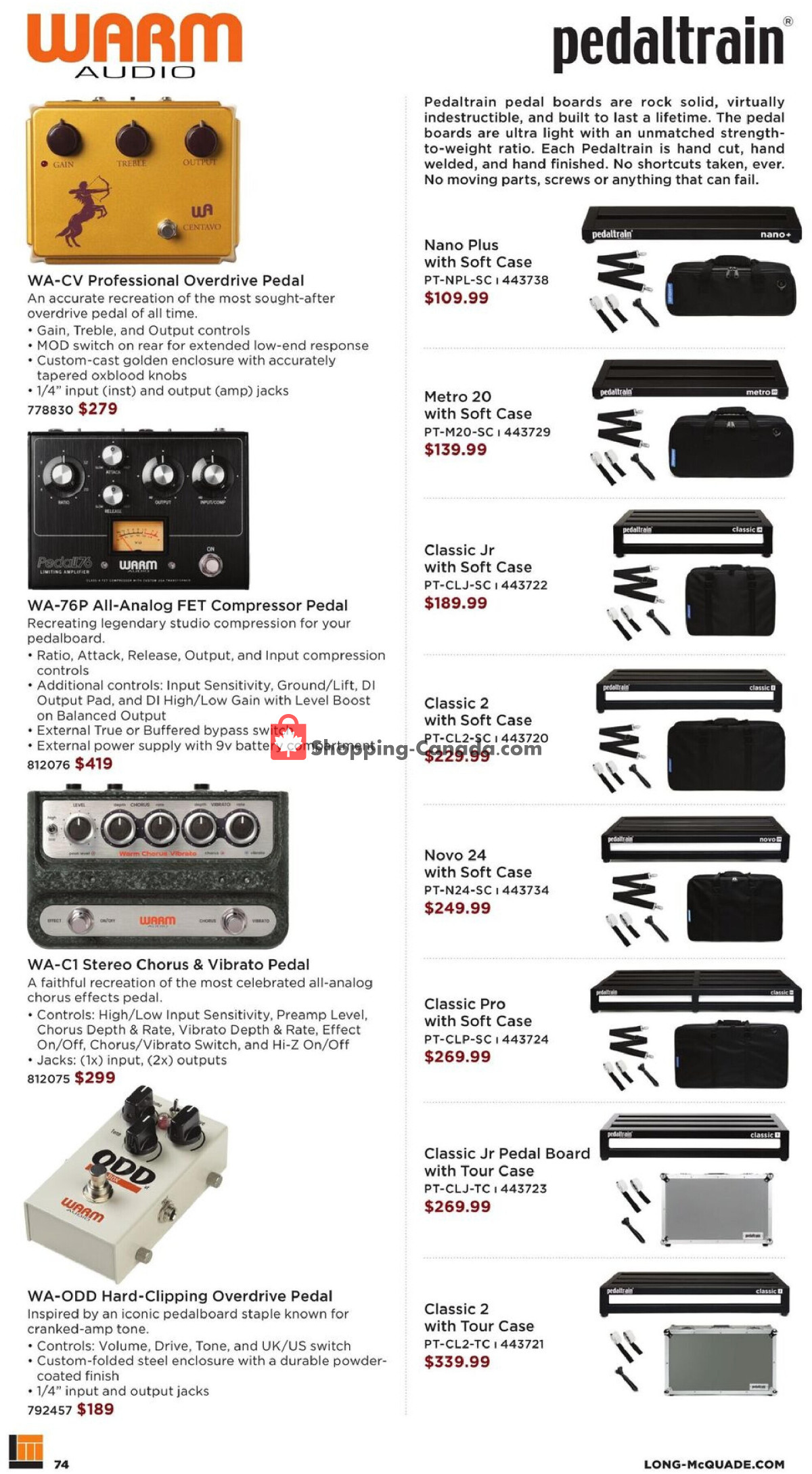 Long & McQuade flyer from Wednesday October 1, 2025 to Friday July 31, 2026 - page 74
