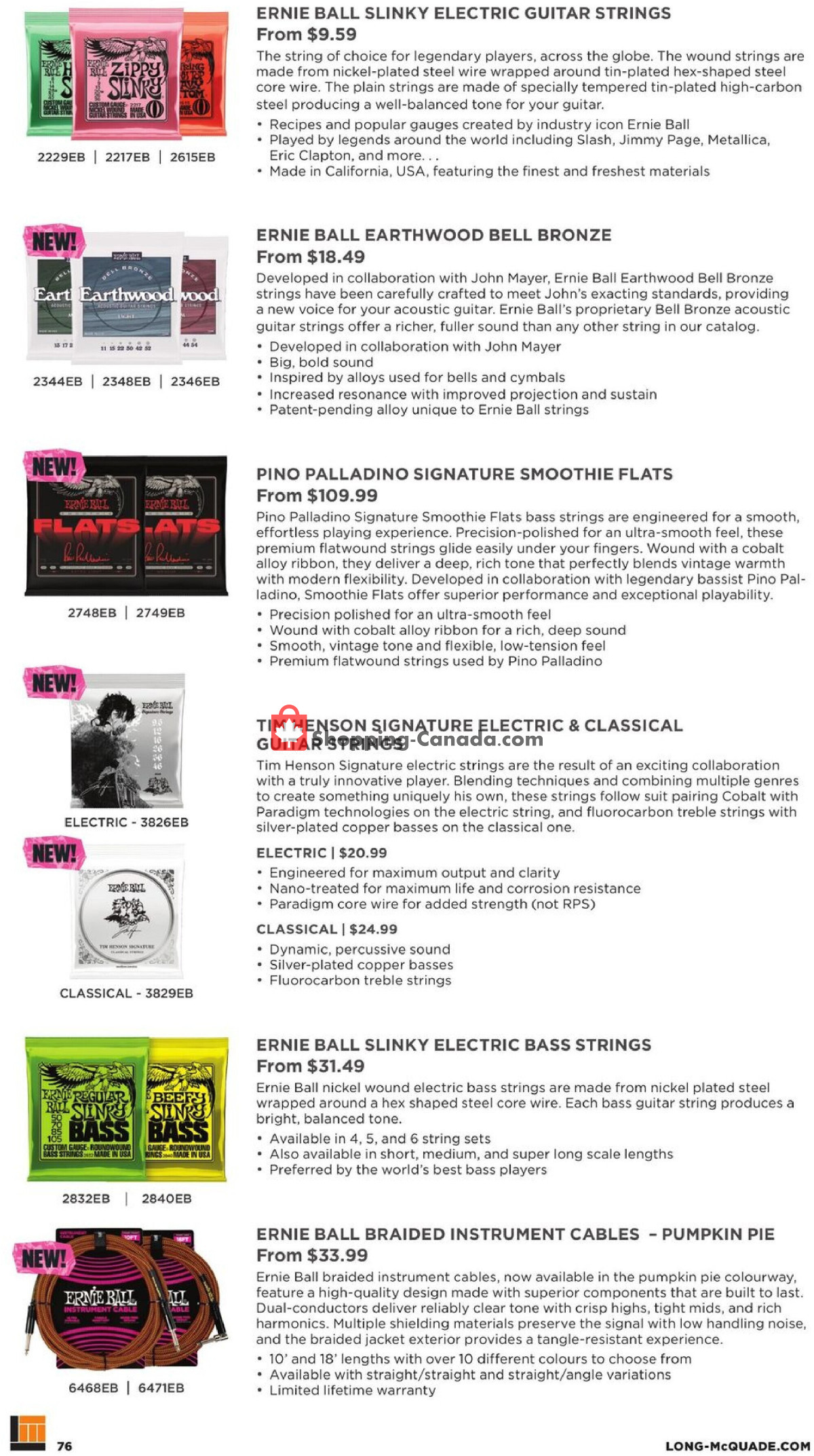 Long & McQuade flyer from Wednesday October 1, 2025 to Friday July 31, 2026 - page 76