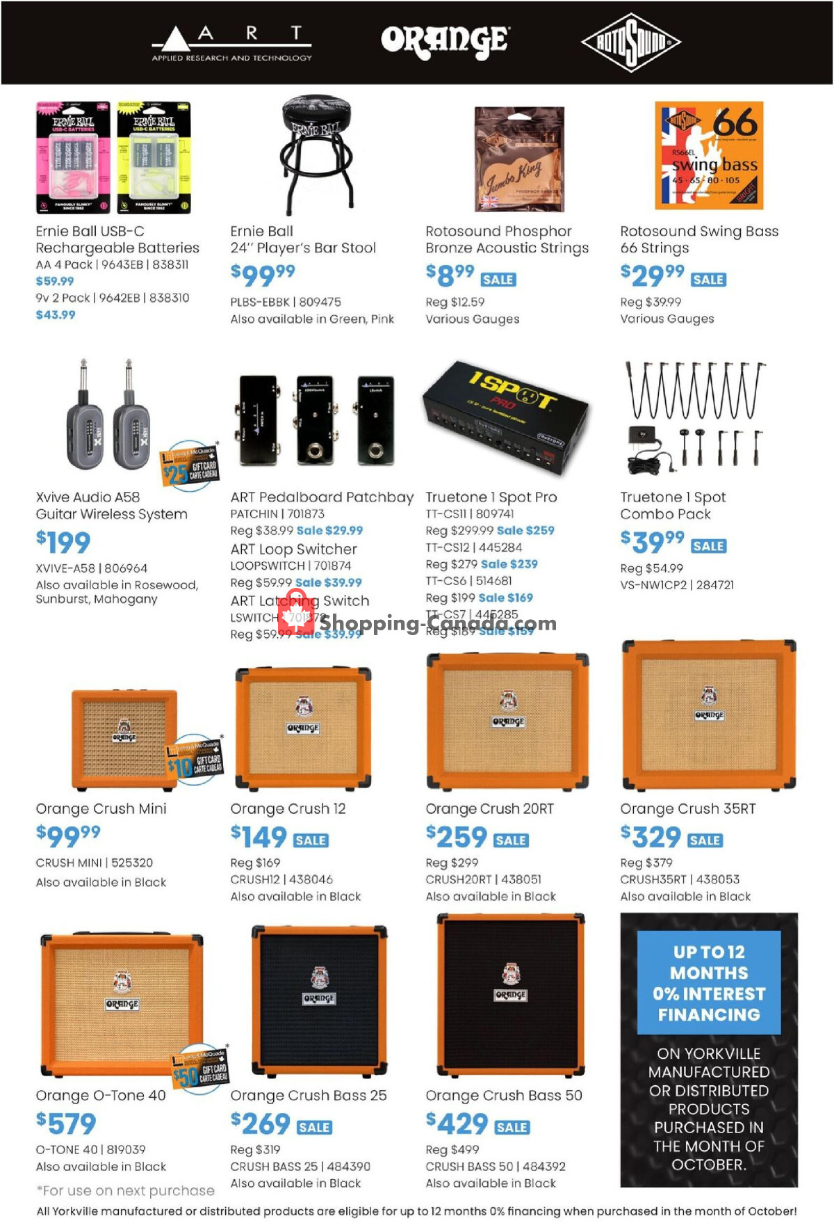 Long & McQuade flyer from Tuesday September 29, 2026 to Saturday October 31, 2026 - page 19