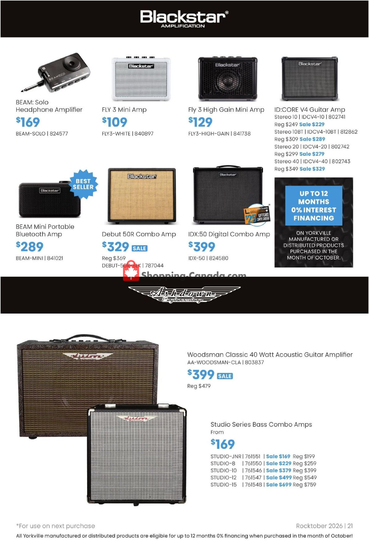 Long & McQuade flyer from Tuesday September 29, 2026 to Saturday October 31, 2026 - page 21
