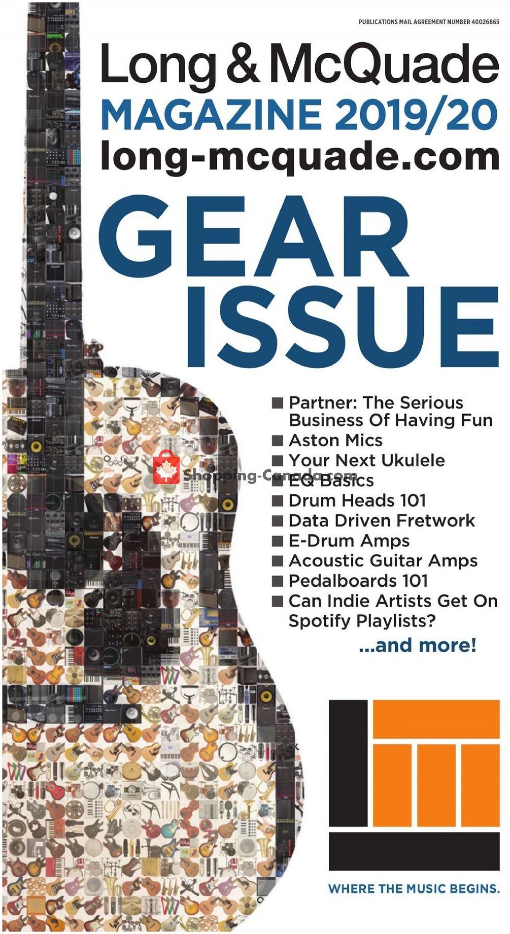 Long & McQuade Canada, flyer (Magazine 2019/2020) November 14 July