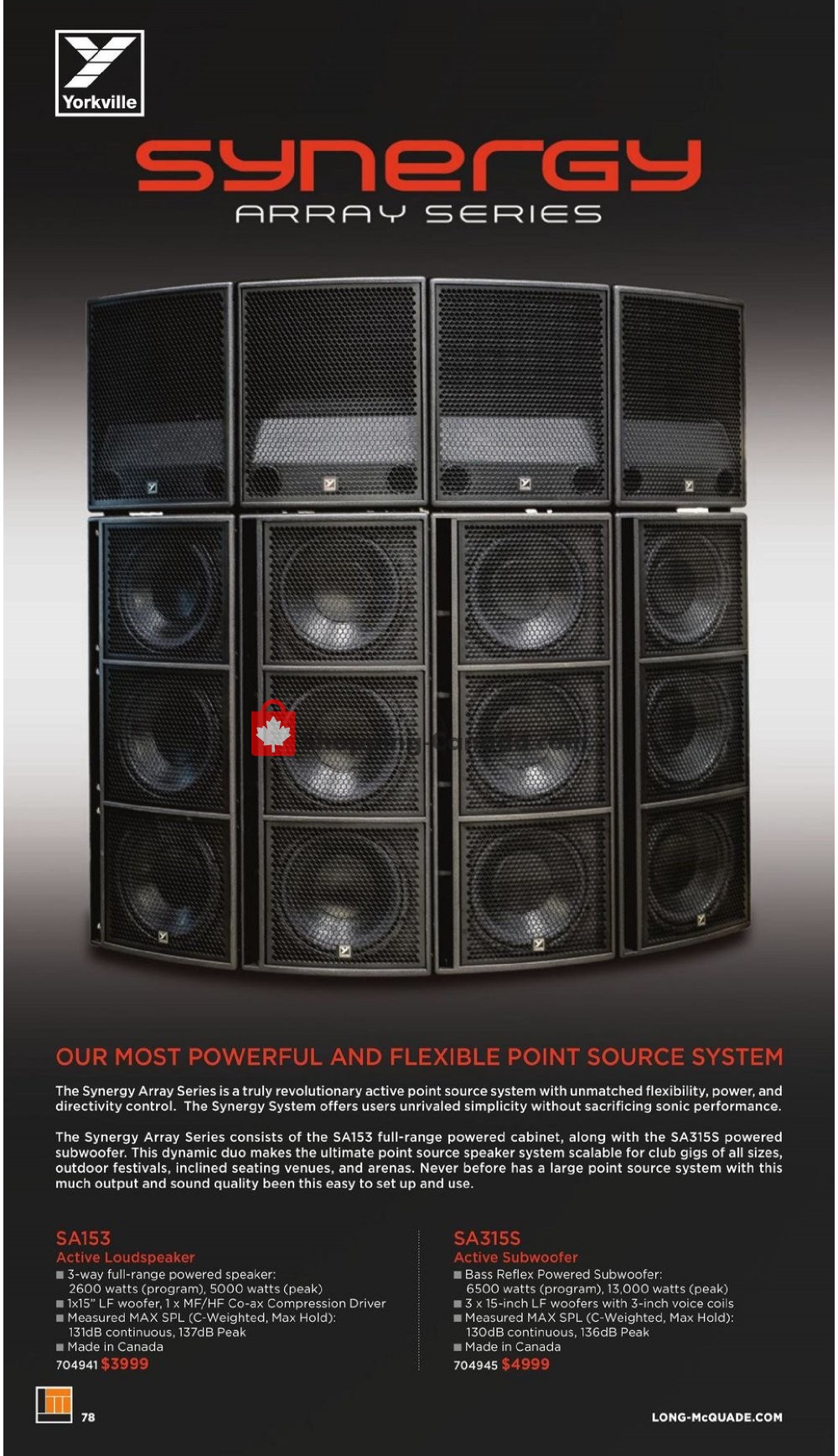 powered speakers long and mcquade