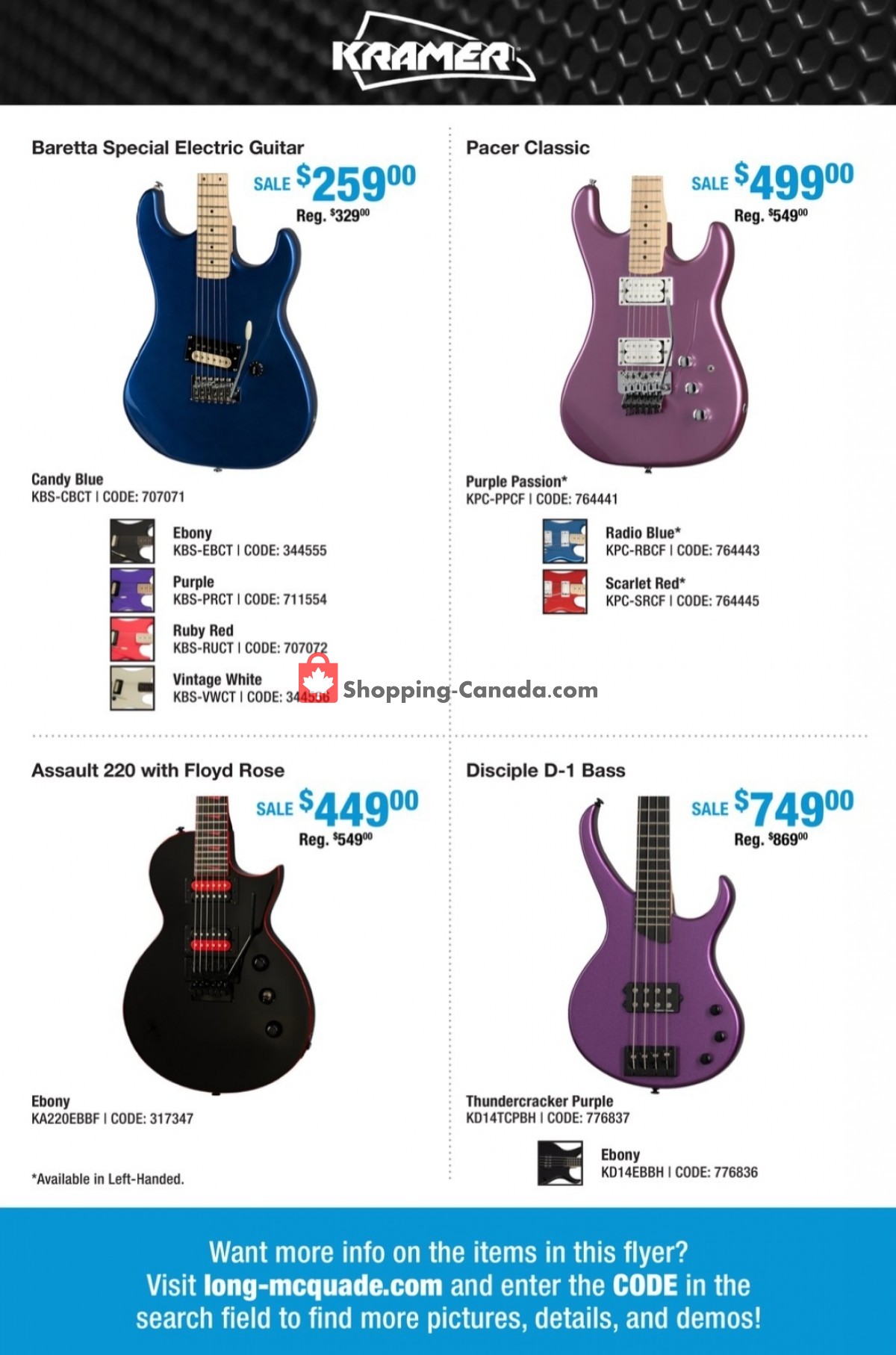 Long & McQuade flyer from Friday September 29, 2023 to Tuesday October 31, 2023 - page 12