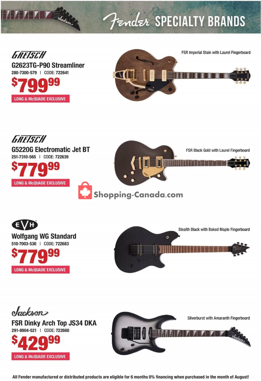 Long & McQuade flyer from Saturday August 1, 2020 to Monday August 31, 2020 - page 8