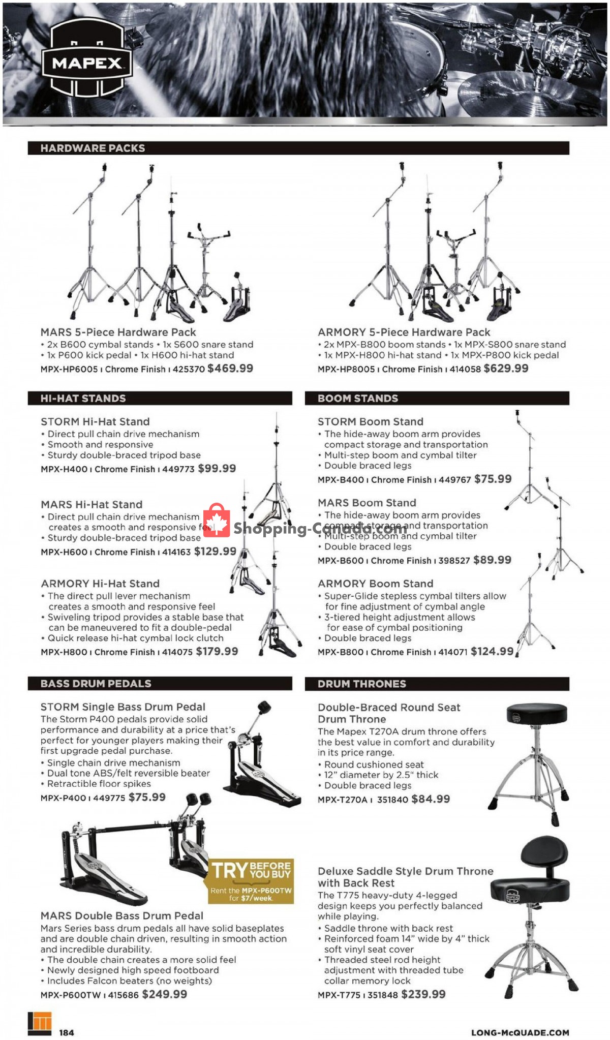 Long & McQuade flyer from Friday October 8, 2021 to Sunday July 31, 2022 - page 184