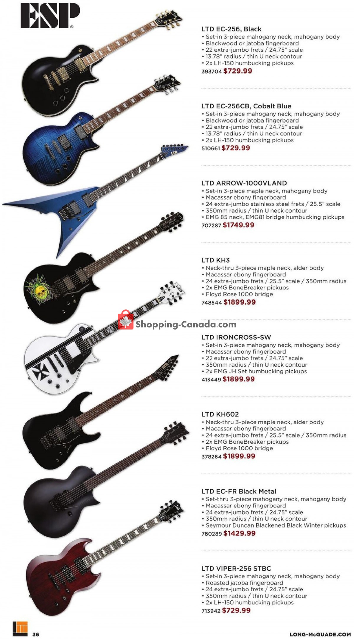 Long & McQuade flyer from Friday October 8, 2021 to Sunday July 31, 2022 - page 36