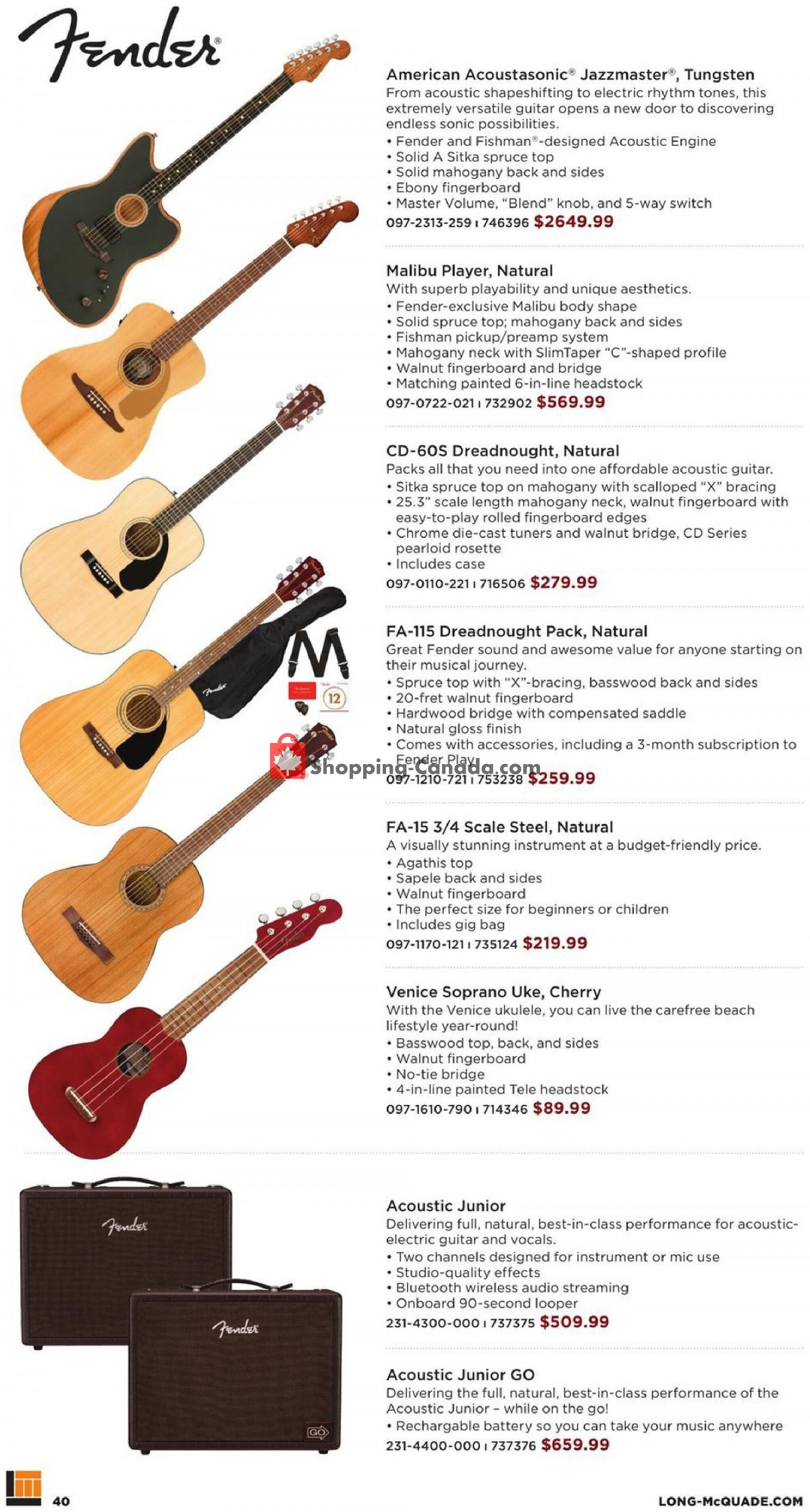 Long & McQuade flyer from Friday October 8, 2021 to Sunday July 31, 2022 - page 40