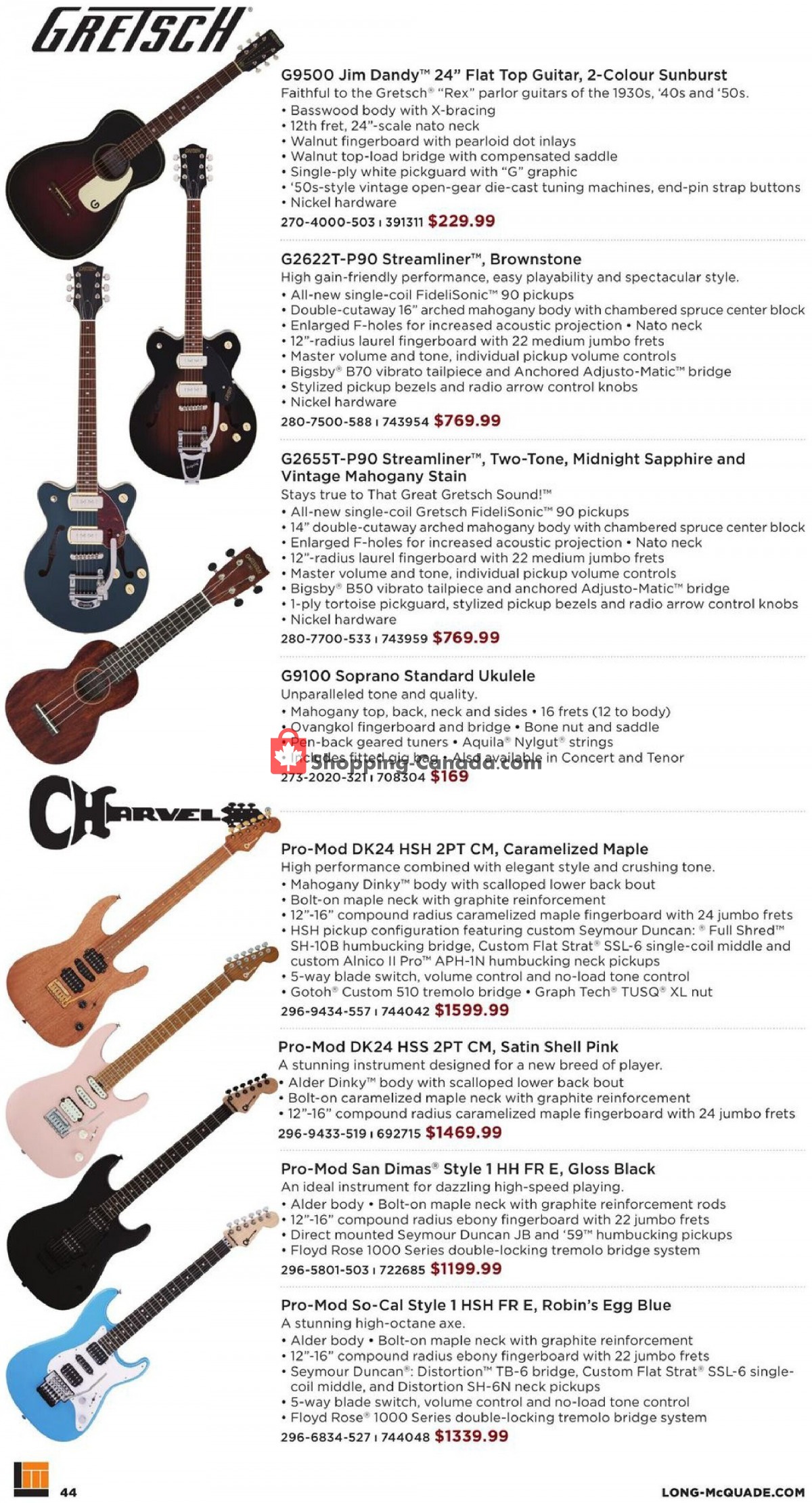 Long & McQuade flyer from Friday October 8, 2021 to Sunday July 31, 2022 - page 44