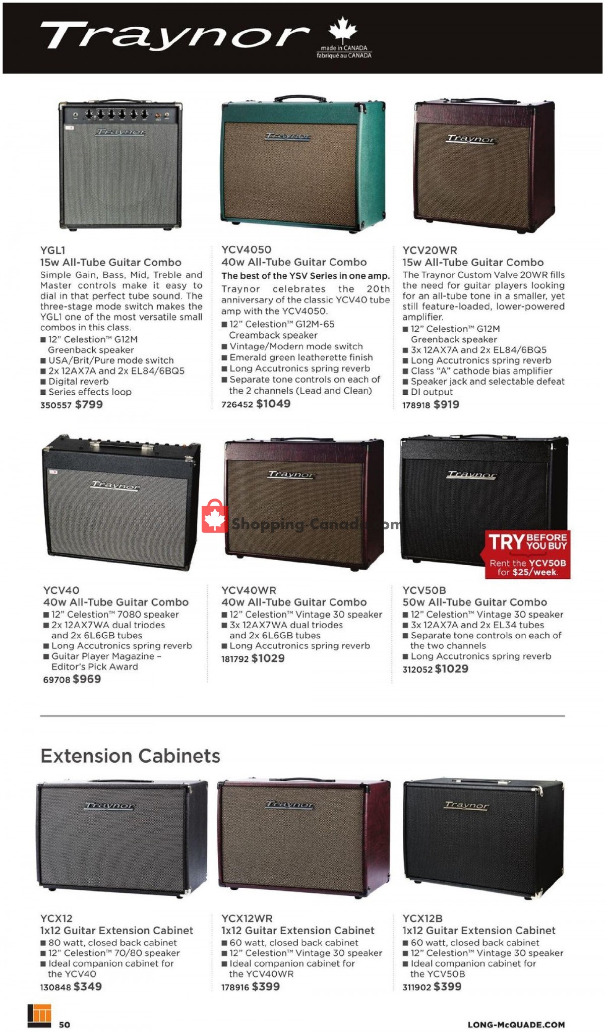 Long & McQuade flyer from Friday October 8, 2021 to Sunday July 31, 2022 - page 50