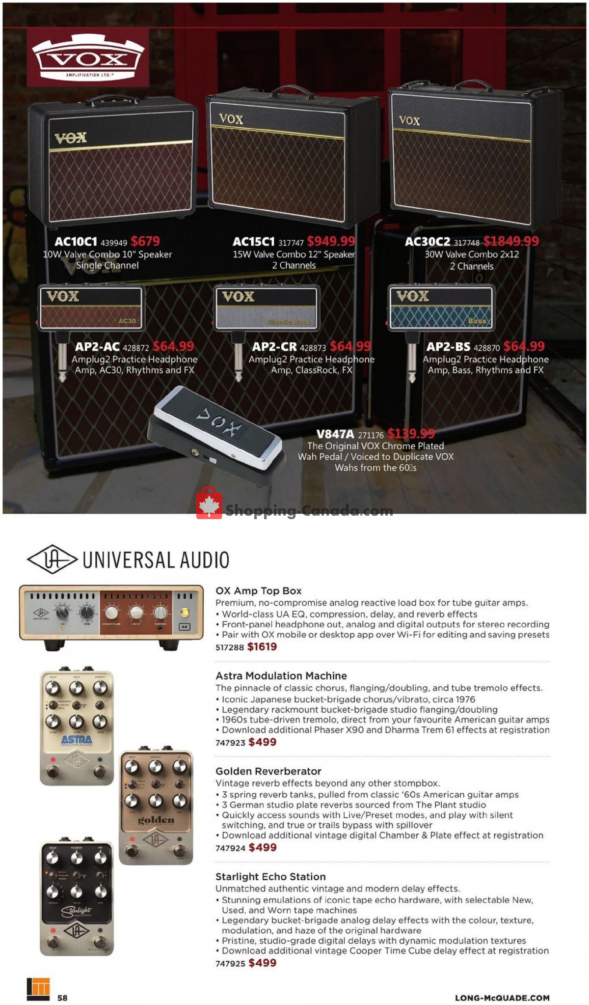 Long & McQuade flyer from Friday October 8, 2021 to Sunday July 31, 2022 - page 58