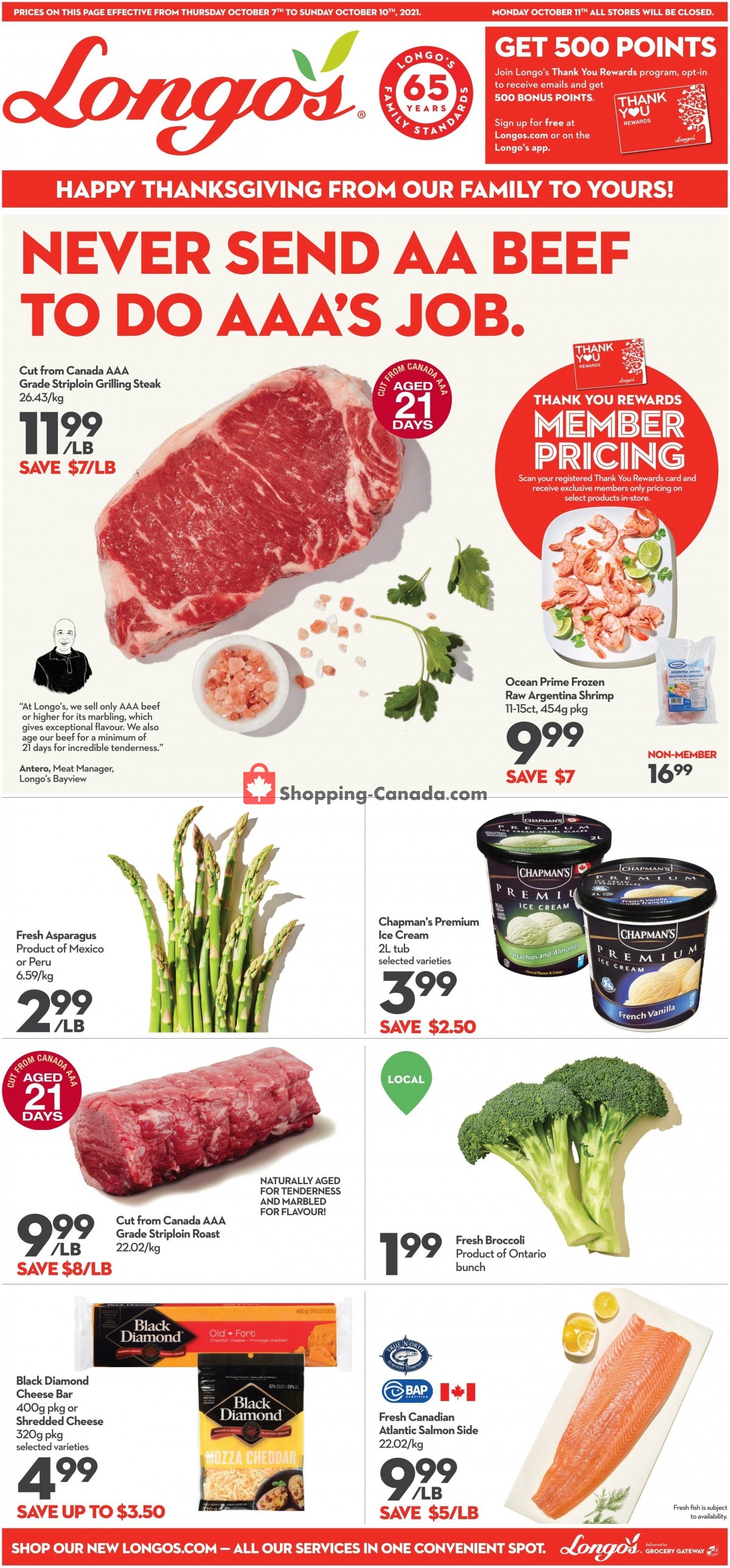 Longo’s flyer from Thursday October 7, 2021 to Sunday October 10, 2021 - page 1