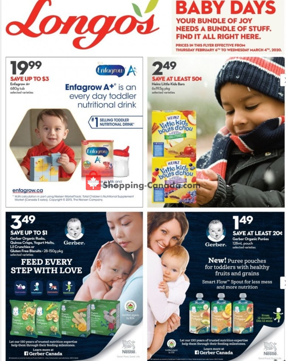 Longo s Canada Flyer Baby Days February 6 March 4 2020 