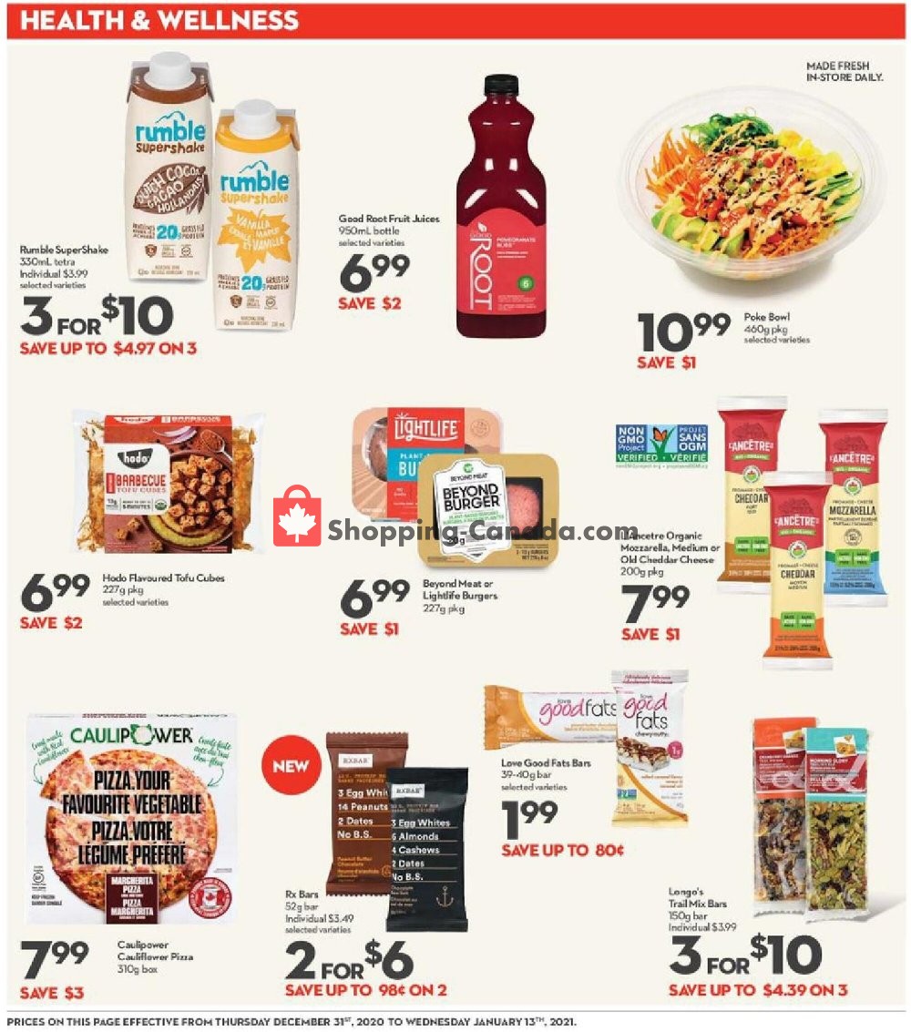 Longo’s flyer from Thursday December 31, 2020 to Wednesday January 13, 2021 - page 5