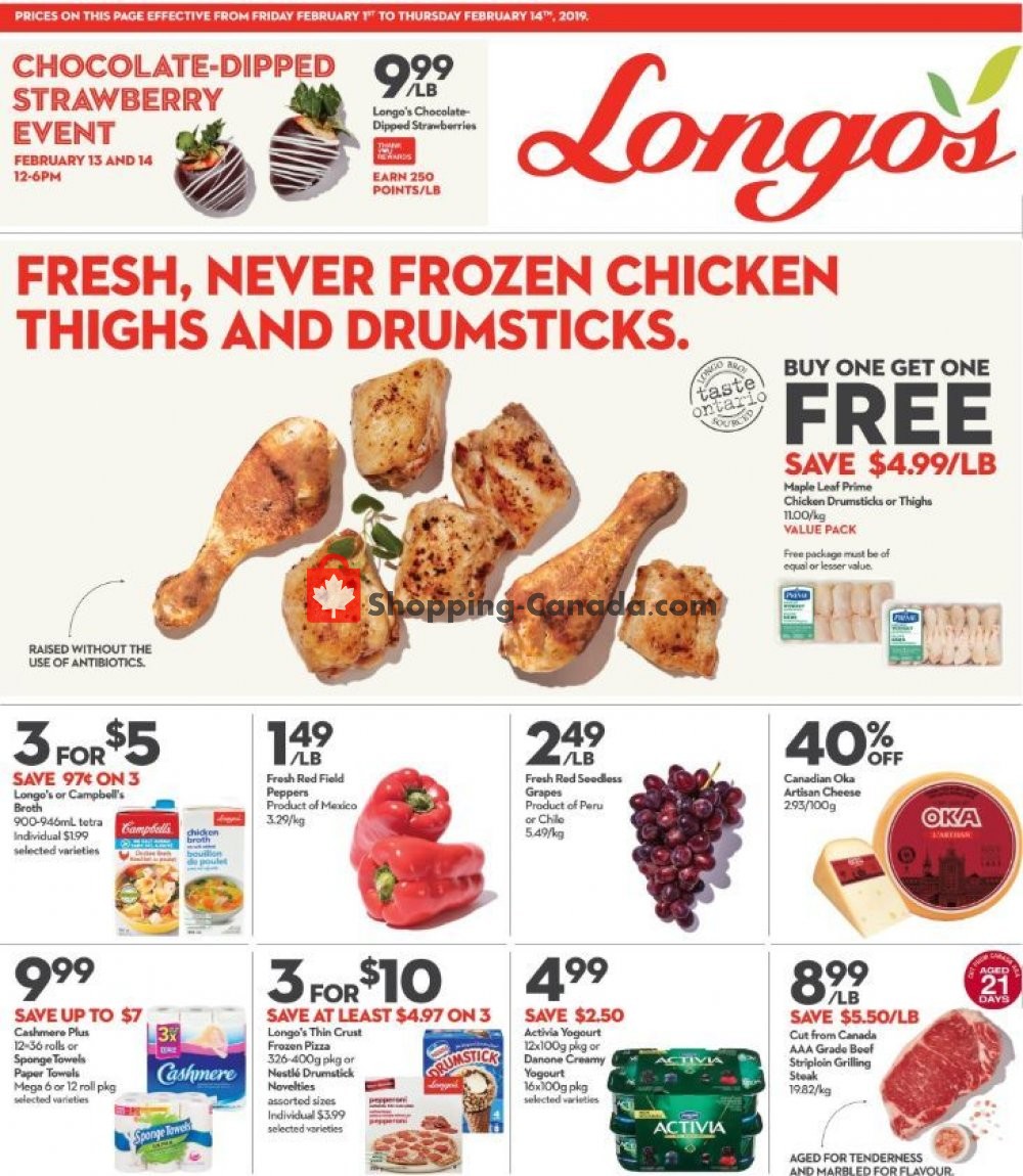 Longo’s flyer from Friday February 1, 2019 to Thursday February 14, 2019 - page 1