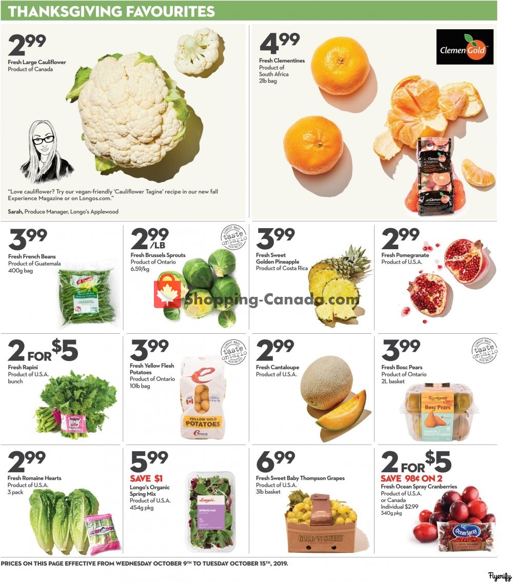 Longo’s flyer from Wednesday October 9, 2019 to Tuesday October 15, 2019 - page 2