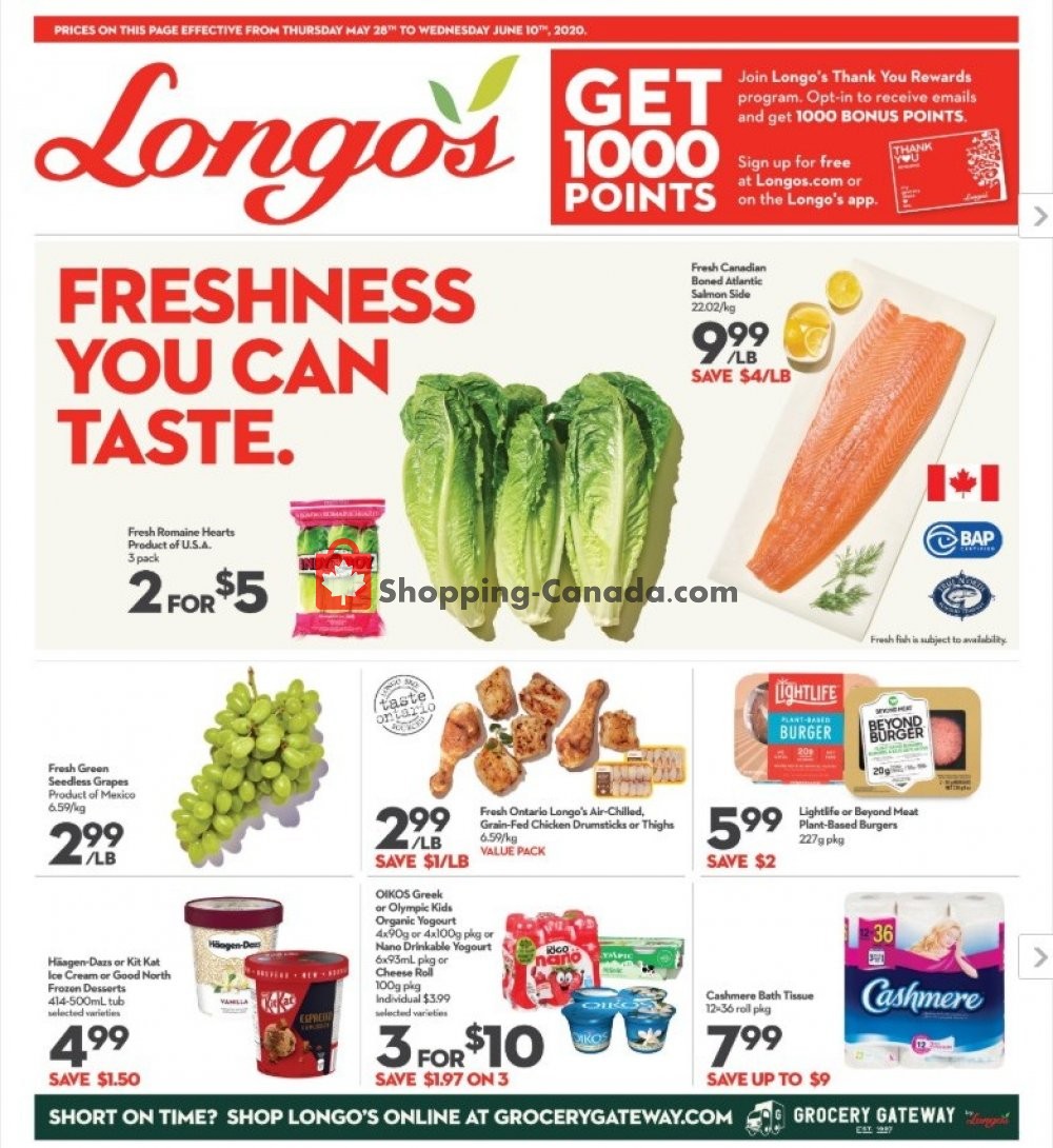 Longo’s flyer from Thursday May 28, 2020 to Wednesday June 10, 2020 - page 1