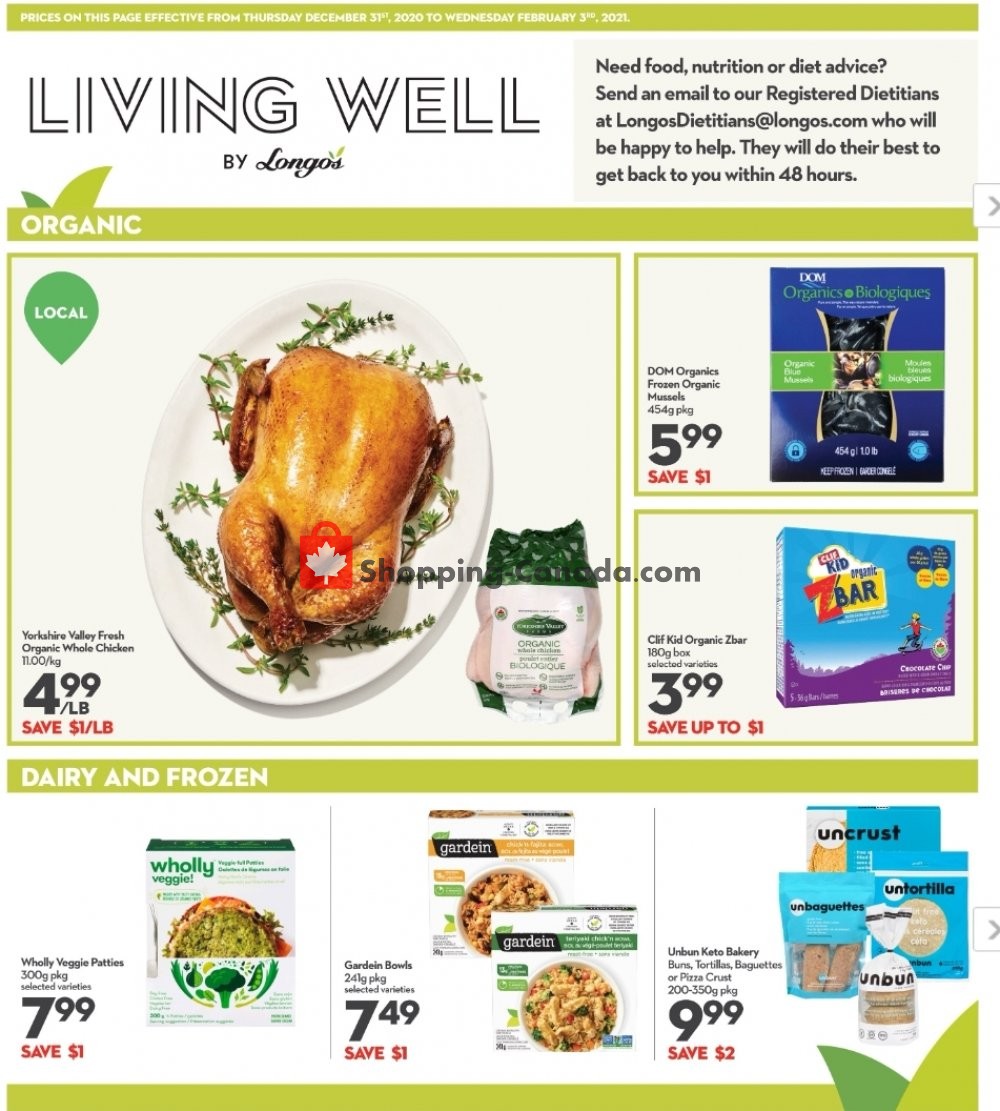 Longo’s flyer from Thursday December 31, 2020 to Wednesday February 3, 2021 - page 1