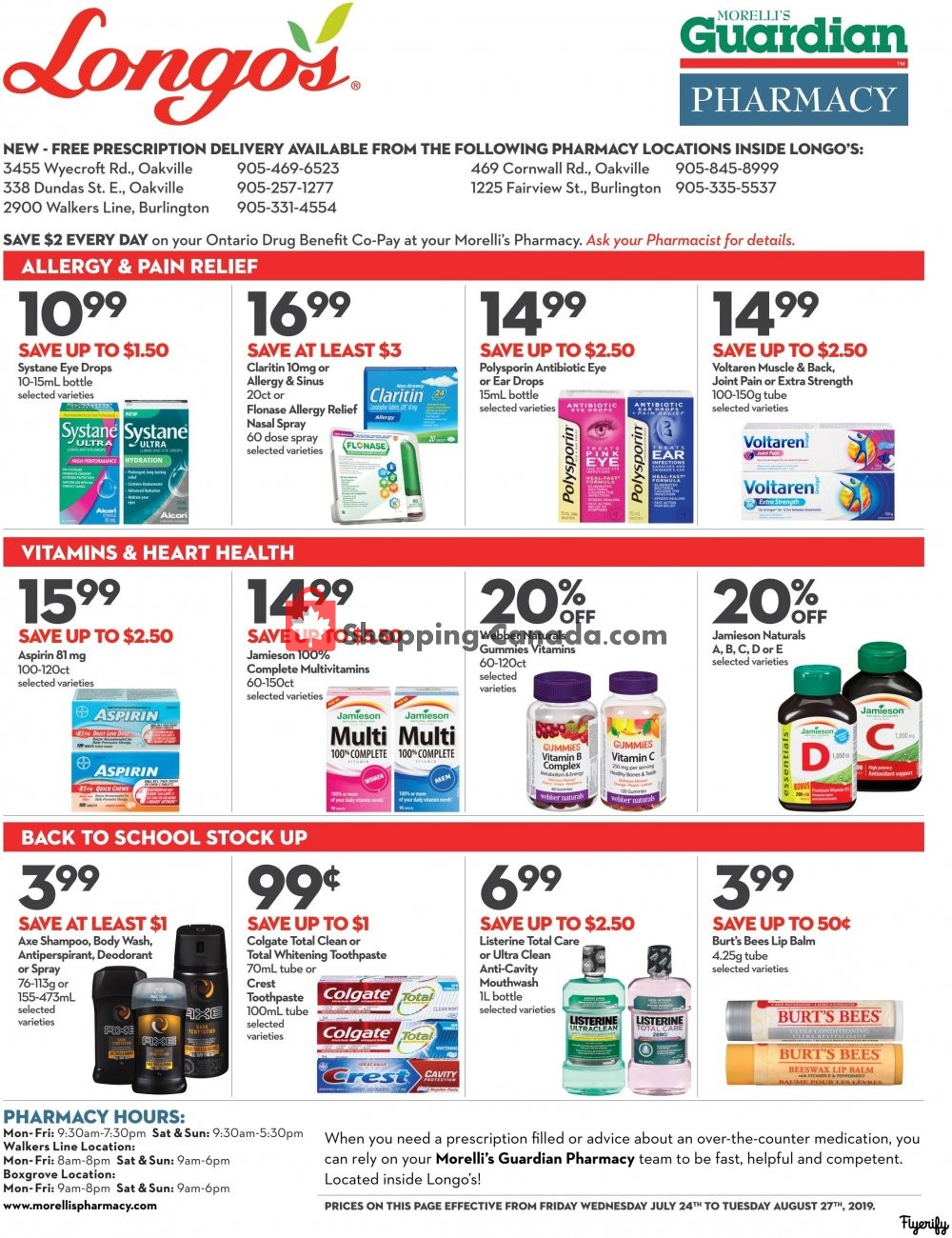 Longo’s flyer from Wednesday July 24, 2019 to Tuesday August 27, 2019 - page 1