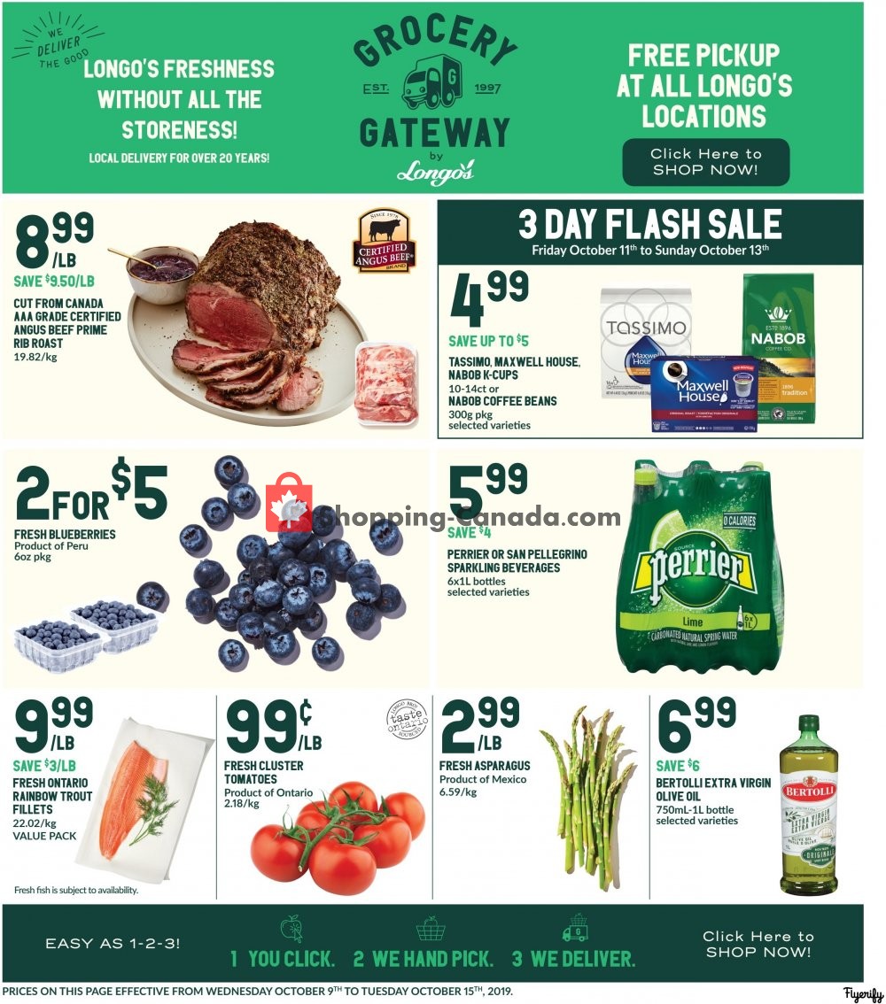 Longo’s flyer from Wednesday October 9, 2019 to Tuesday October 15, 2019 - page 1