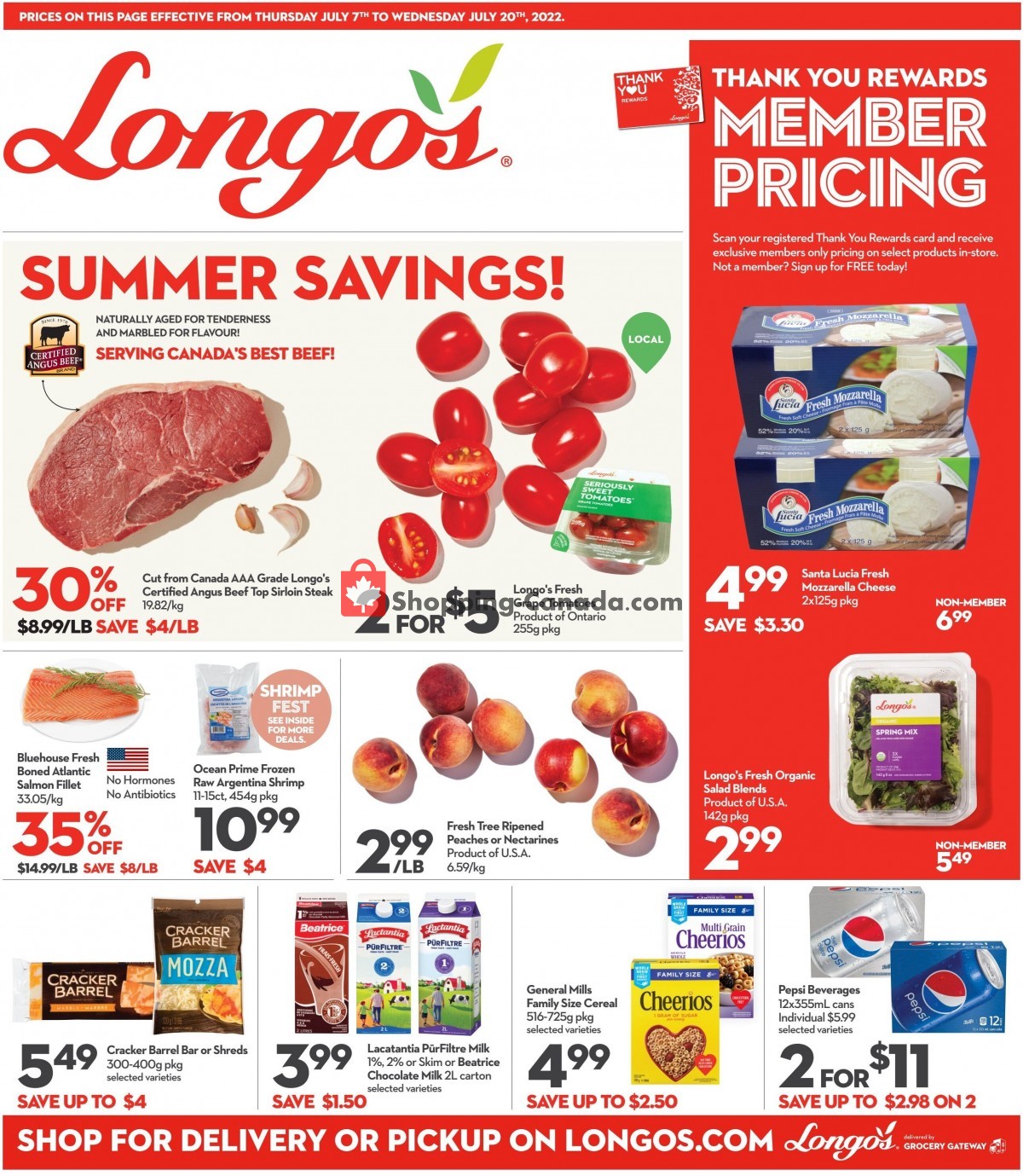 Longo’s Canada, flyer (Summer Savings) July 7 July 20, 2022