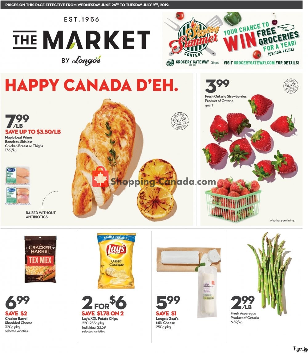 Longo’s flyer from Wednesday June 26, 2019 to Tuesday July 9, 2019 - page 1