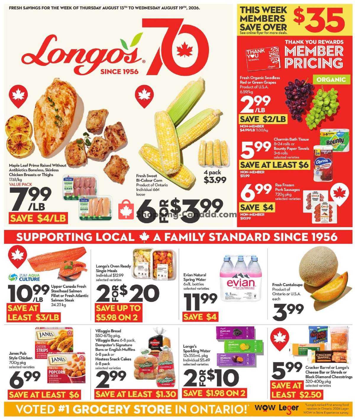 Longo’s flyer from Thursday August 13, 2026 to Wednesday August 19, 2026 - page 1