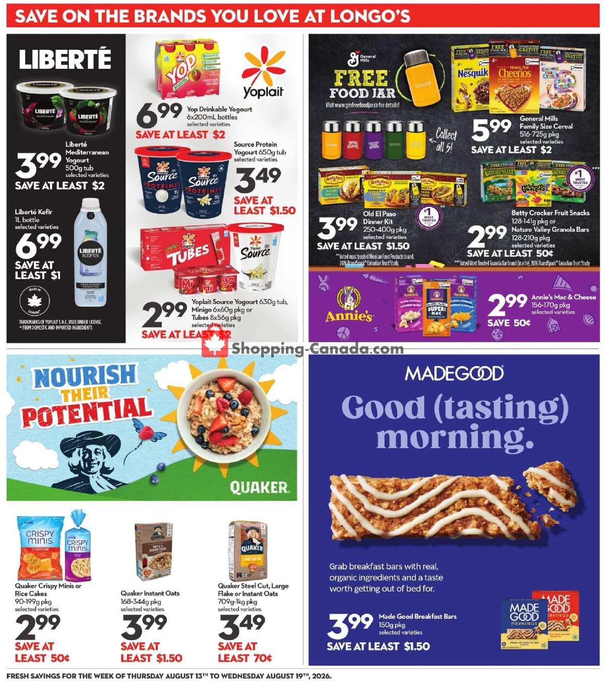 Longo’s flyer from Thursday August 13, 2026 to Wednesday August 19, 2026 - page 18