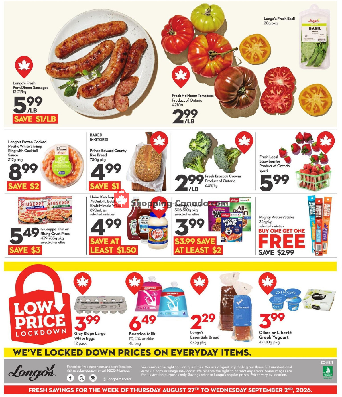 Longo’s flyer from Thursday August 27, 2026 to Wednesday September 2, 2026 - page 3