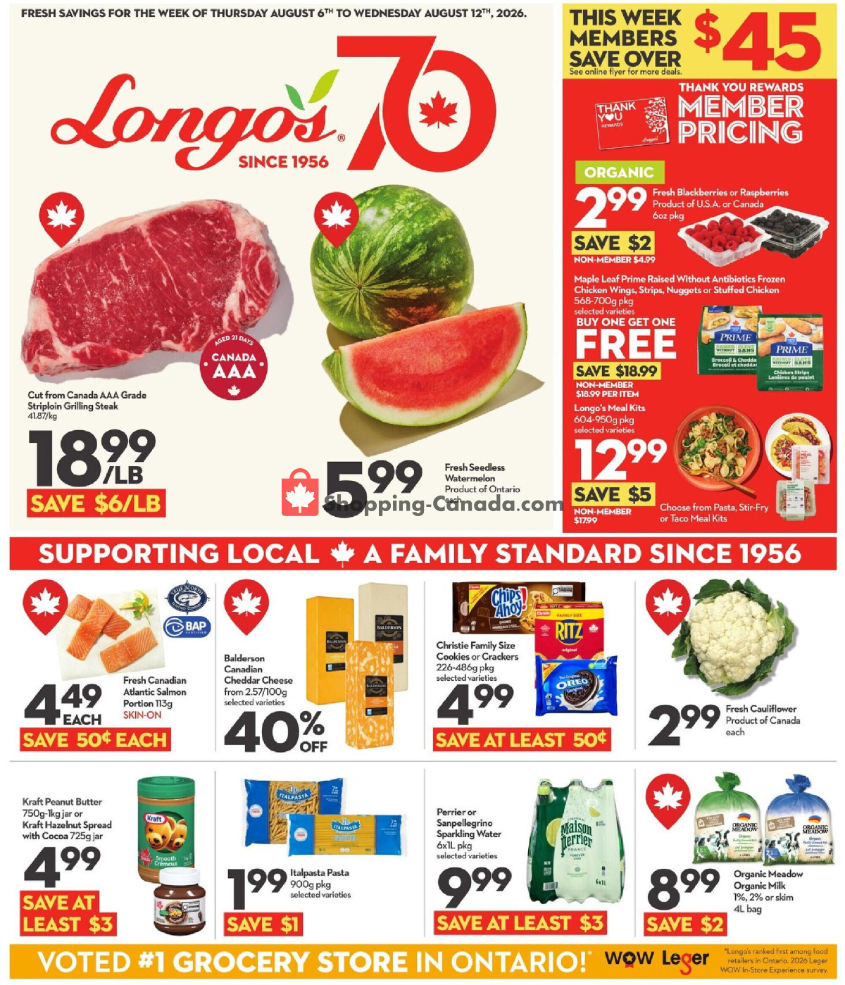 Longo’s flyer from Thursday August 6, 2026 to Wednesday August 12, 2026 - page 1