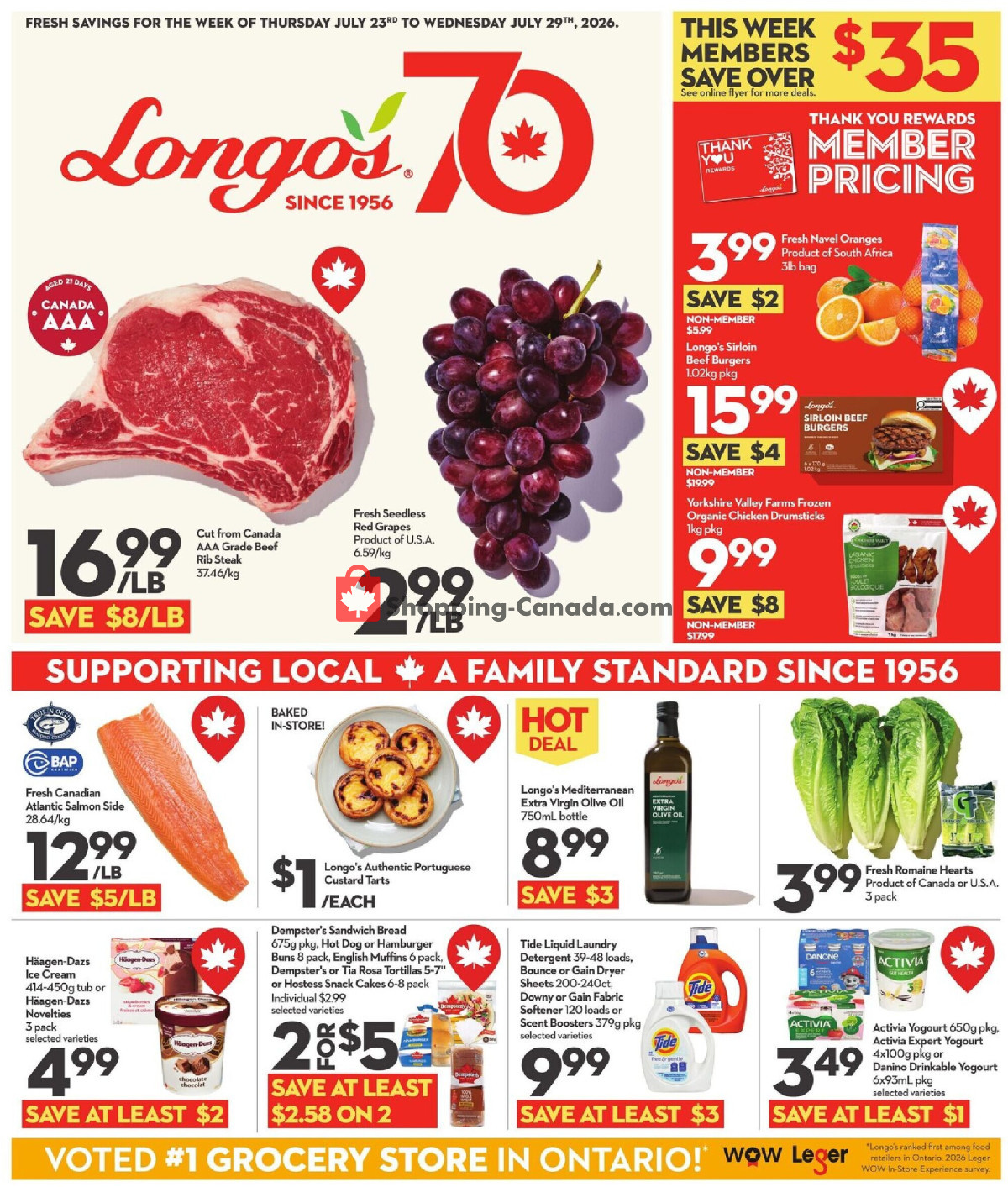 Longo’s flyer from Thursday July 23, 2026 to Wednesday July 29, 2026 - page 1
