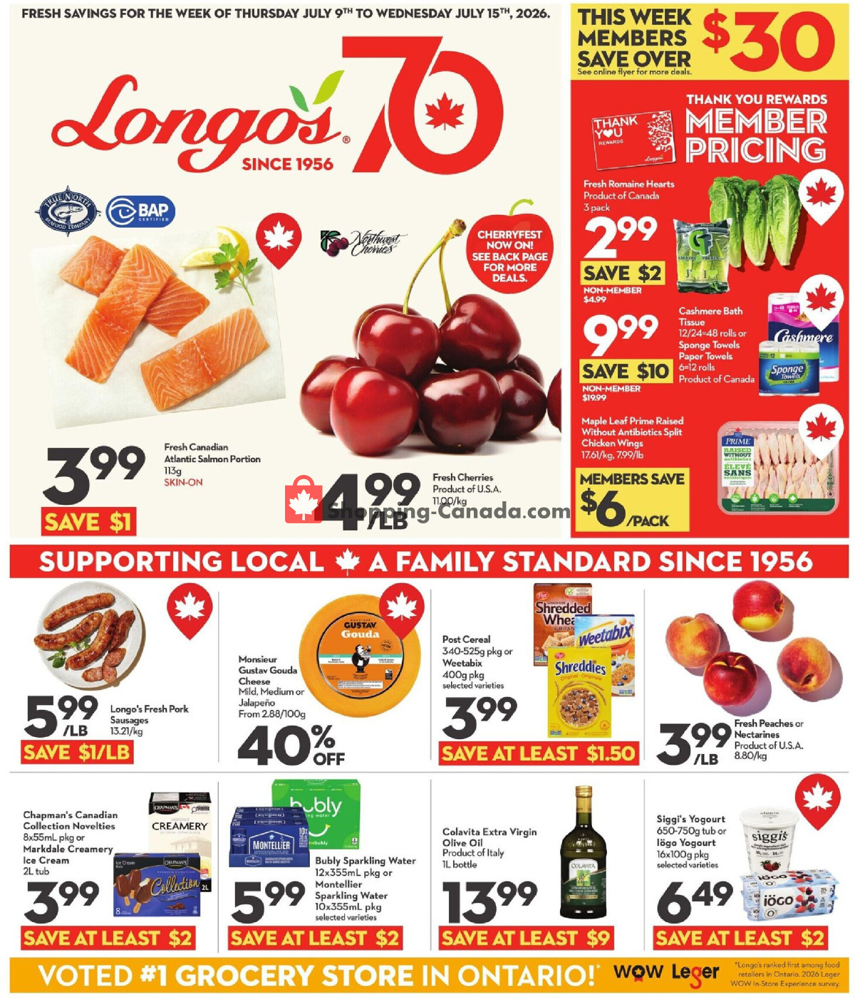 Longo’s flyer from Thursday July 9, 2026 to Wednesday July 15, 2026 - page 1