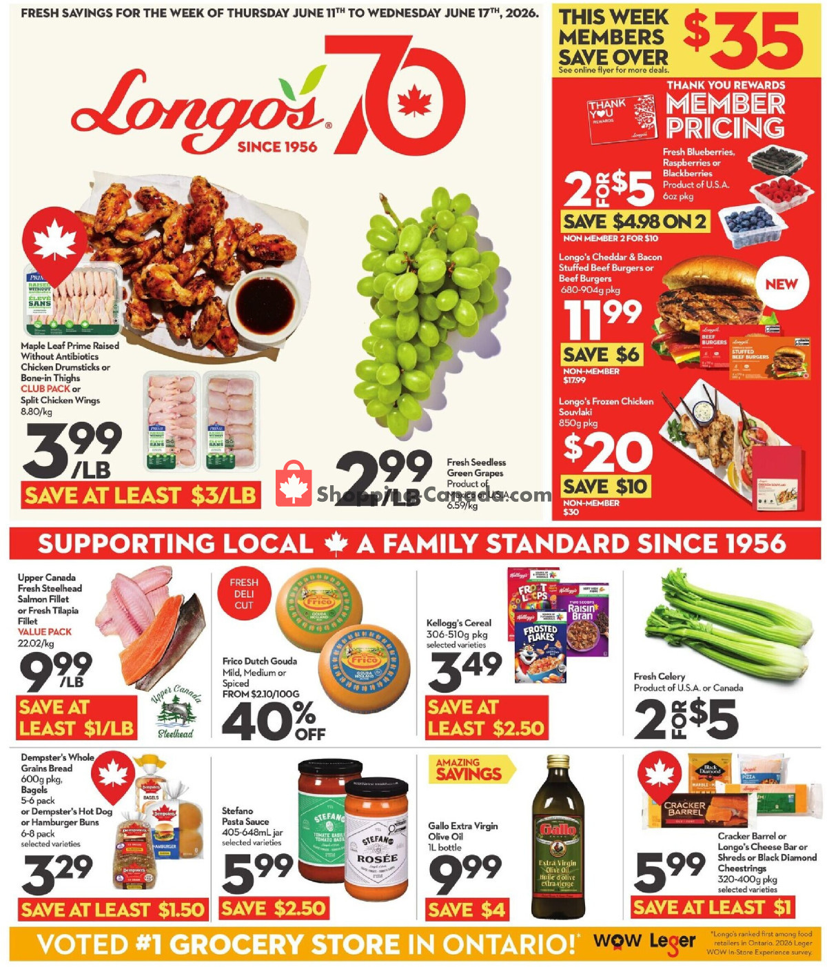 Longo’s flyer from Thursday June 11, 2026 to Wednesday June 17, 2026 - page 1