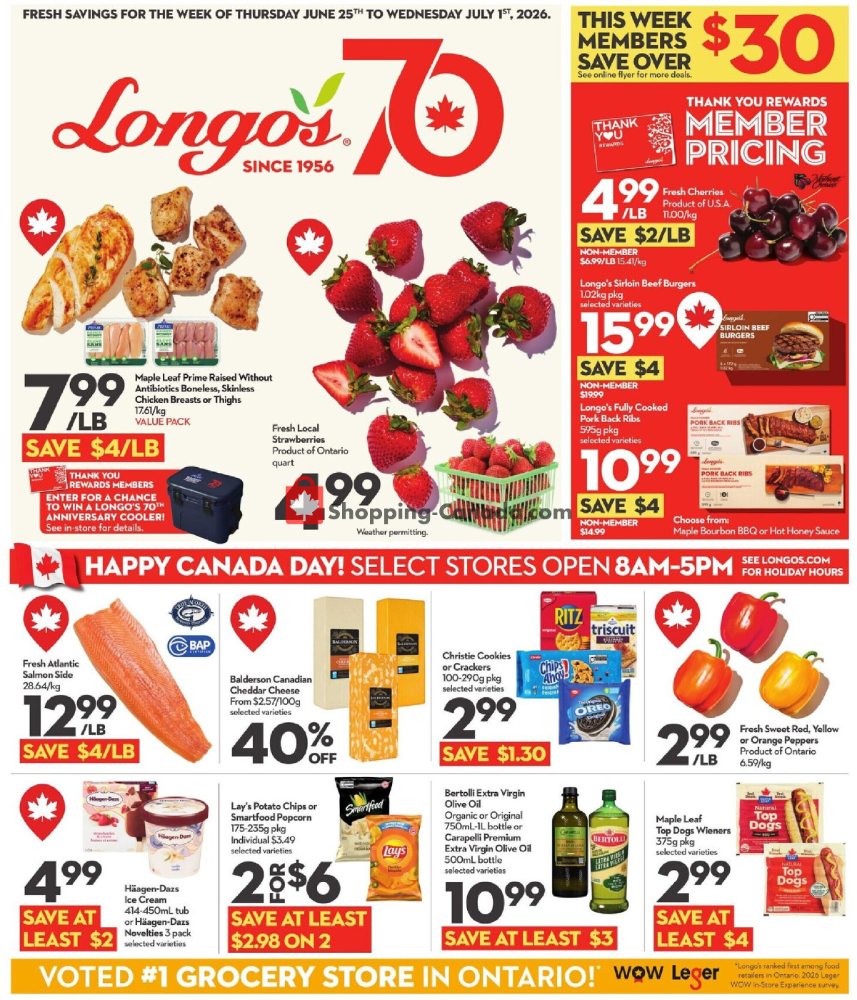Longo’s flyer from Thursday June 25, 2026 to Wednesday July 1, 2026 - page 1