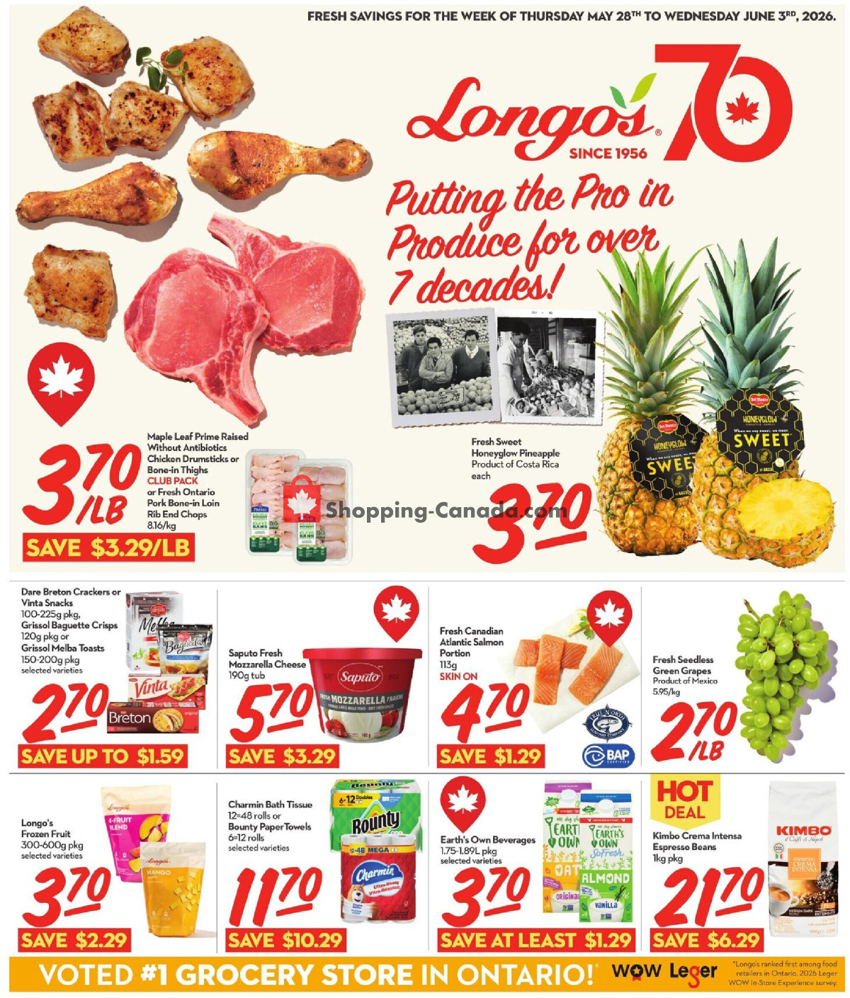 Longo’s flyer from Thursday May 28, 2026 to Wednesday June 3, 2026 - page 1