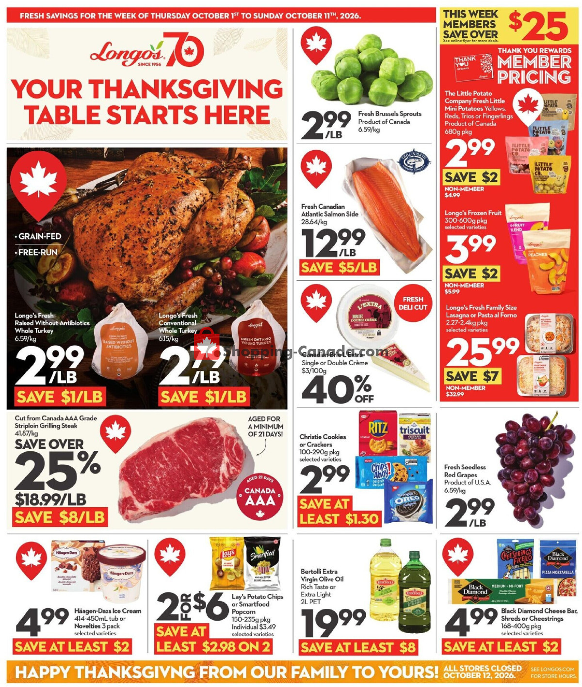 Longo’s flyer from Thursday October 1, 2026 to Sunday October 11, 2026 - page 1