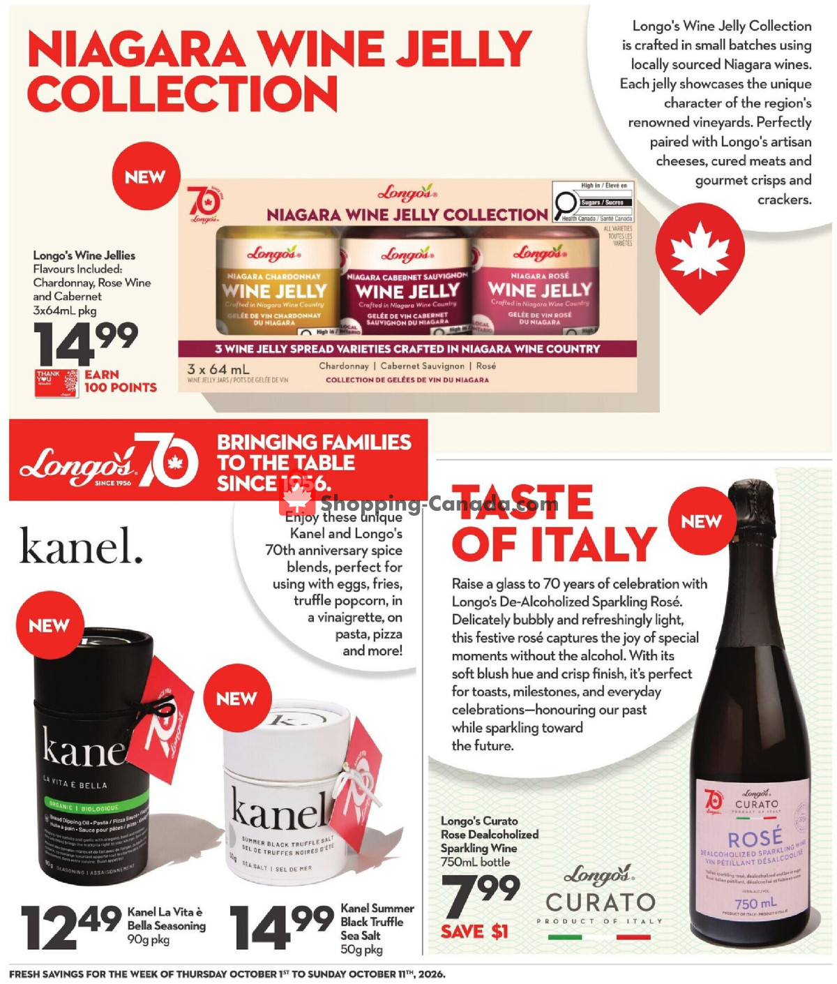 Longo’s flyer from Thursday October 1, 2026 to Sunday October 11, 2026 - page 21