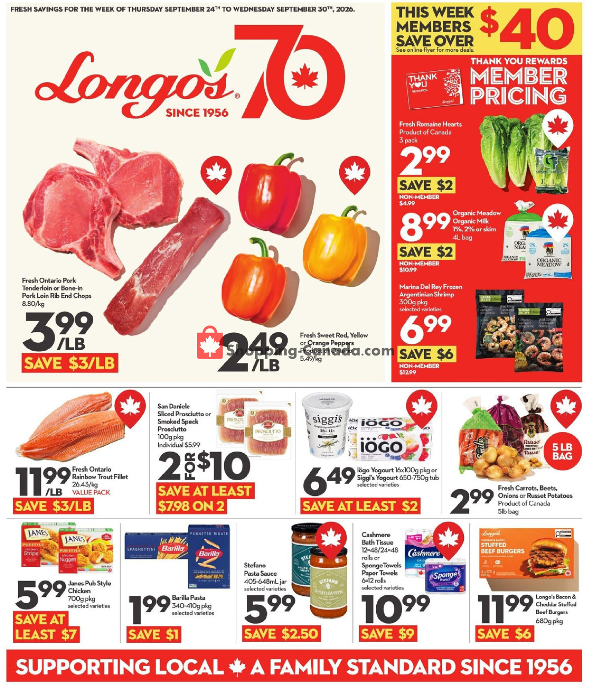 Longo’s flyer from Thursday September 24, 2026 to Wednesday September 30, 2026 - page 1